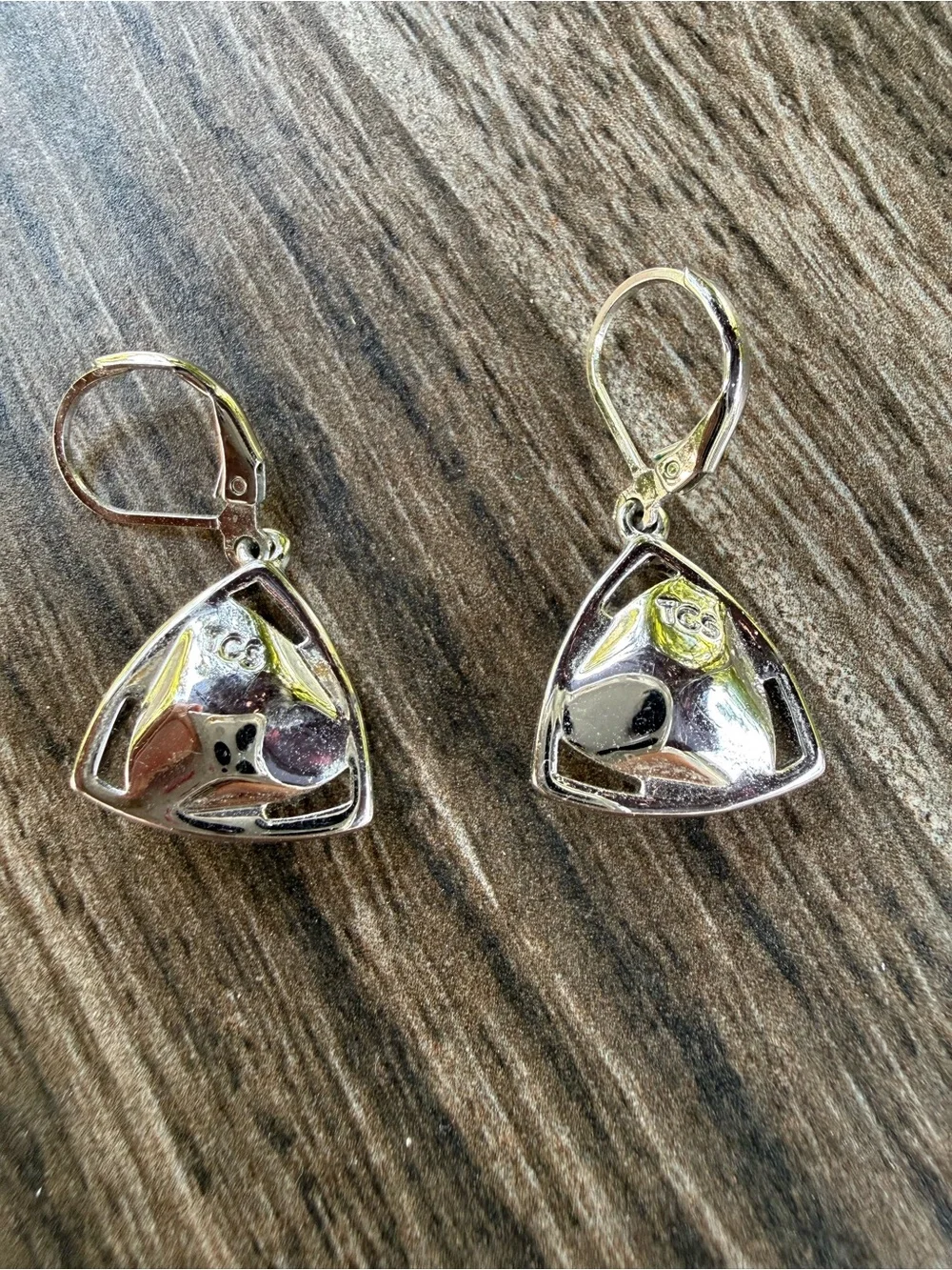 Touchstone Crystal Laguna Turquoise Triangle Drop Earrings